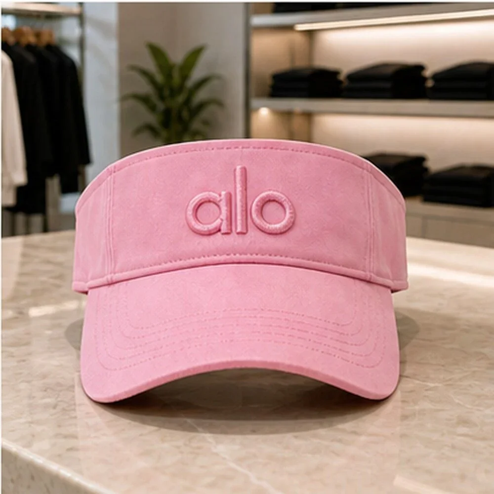 ALO Yoga Pink Active Open Top Visor Hat NWT